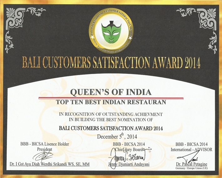 Top Ten Best Indian Restaurant in Bali Queens of India - Bali Best Brand